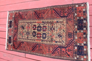 Unusual Boluch Small rug camel hair grate color 2'7X4'7                        