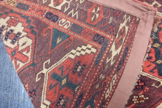 Mid 19th century Chador with great color and  unusual yellow in it. size 3'11X2'3                  