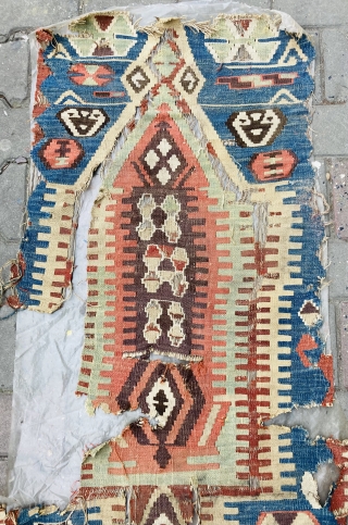 Antique Anatolian Konya Obruk kilim Fragment 
Size:132x70 cm ..Contact at. anatolianpicker@gmail.com                      
