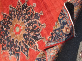 solid antique persian bidjar rug great medallion design 8' 8" x 10' 8" wear at one end some black spots minor moth no dry rot clean rug no pets 685 plus shipping.
SOLDDDDDDDDDDDDDDDDDDDDDDDDD 