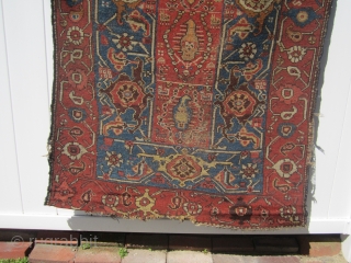 antique kurdish rug great border design ends issue solid rug nice colors no dry rot very respectful 41" x 60" SOLDDDDDDDDDDDDDDDDDDDDDDD            