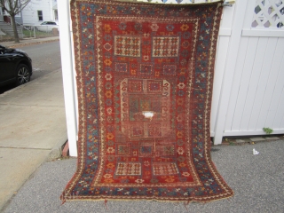 antique Karachopf kazak measuring 5' 1" x 7' 11" as found condition clean no pets and no smoke no dry rot. any questions please feel free to ask. SOLDDDDDDDDDDDDDDDDDDDD    