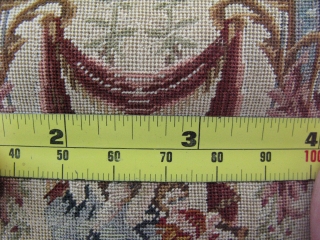 Antique needlepoint purse, 1764 stitches per inch, hand woven silk, fine petit point, ca. 1920's, an average of 42 stitches per linear inch, 42x42 = about  an amazing 1764 stitches per  ...