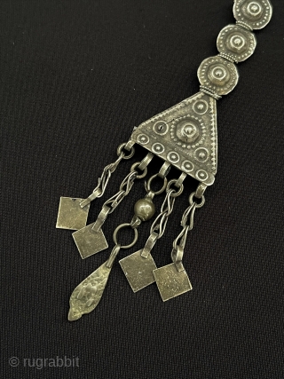 Antique Afghanistan Silver Hair Needle with Tassels. Original Ethnic Ar Jewelery.  Size - ''18.5 cm x 2.5 cm'' - Weight : 11 gr.         