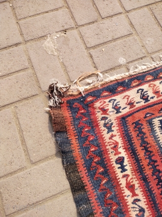 Antique sinnah killim with good size and colors in one side corner some demage need to repair.
Size 8.7 by 4.5 feet            