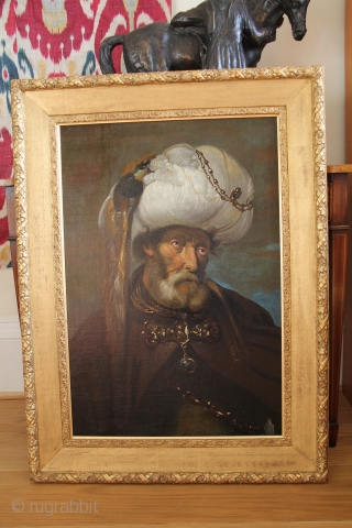 Man in Oriental Costume
After Karel van Mander III (active 1624-1670), executed circa 1800
Oil on canvas, ca. 80 by 60 cm, framed.
Attribution and valuation by Patrick Becks, Becks Art Consultancy 
   