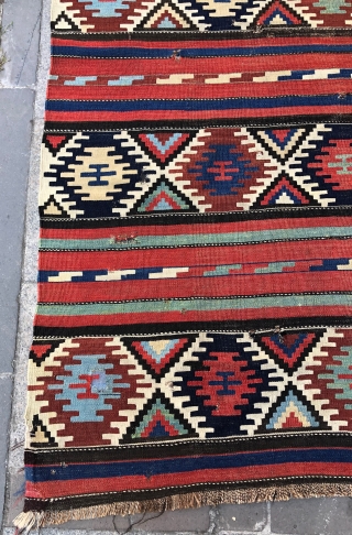 Antique Caucasian Shirvan Kilim Please send to message directly 21ben342125@gmail.om                       