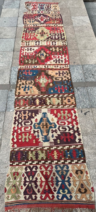 Antique Konya Karapinar Kilim Size 90x440 cm Please send to email directly 21ben342125@gmail.com                    
