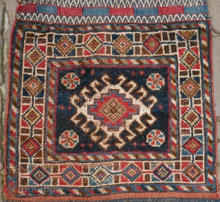 South Persian bag, Qashqai or Khamseh, good colours, pile is a bit low, 92 cm x 48 cm. (on picture 1 you can see a small hole in the left corner bottom)  ...