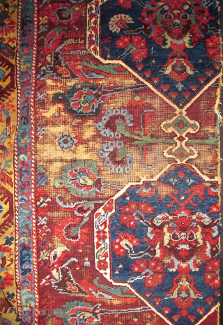 Exceptional multi-medallion long Demerci Kula Fragment (about 65% of the original rug) circa 1776. 
Inscribed multiple times with "mashallah". 
Very soft pile and supple handle with the best saturated colors found in  ...