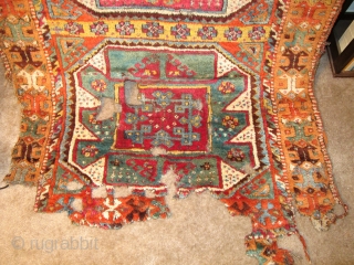 East Anatolian Kurdish Rug, Crazy Colors, not for the conditionally challenged                      