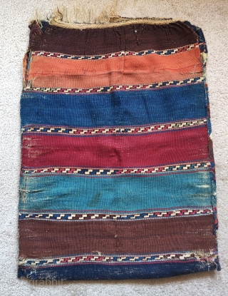 Classic East Anatolian Malatya area bag with an unusual eight-pointed star in octagon design. Pearl roundels? (Probably not but it is reminiscent) 26"x36"          