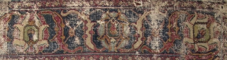 17th century Yellow-Ground Classical Fragment with Magnificent Flowering Plants. most likely Indian or Safavid Eastern Persian. (52"x44" / 132x112cm) There is obvious wear which is magnified in these images.    