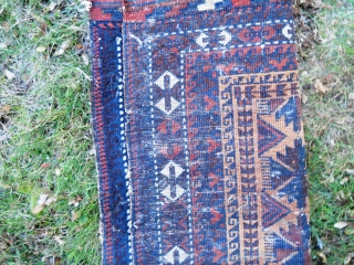Baluch - rough as found condition.  pretty much intact.  Glorious color and wool(what remains)                 