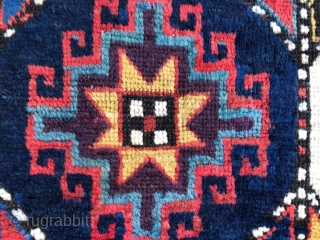 Shahsavan Mogan Savalan. Caucasus. Cm 115x240. Datable 1850/1860.
Restored professionally. Restoration took long time in order to use the best restorer, the best natural dyes, the best wool and even same age wool  ...