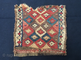 Shahsavan sumack chanteh or utility bag face. Cm 29x29 ca. Datable to 1870/1880, but might be much older. This little, colorful, magic sumack chanteh bewitched me. I saw it years ago. After  ...
