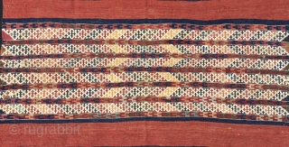 Fantastic graphics here in this wonderful, unusual, very rare, beautiful Anatolian cuval or storage bag from Eastern Anatolia, called Malatya by business, but actually woven by the famous Sinanli tribal group. Size  ...