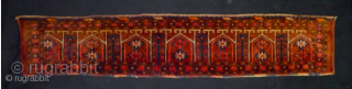 Decided to get rid of all Turkmen trappings/rugs/various at lowest prices ever.
Turkmen Ersari trapping. Cm 33x170. Late 19th/early 20th century. In good condition, full pile. Beautiful collection item. Lovely yurt design with  ...