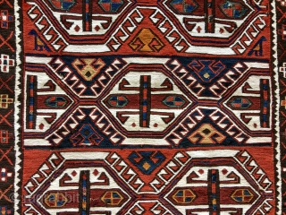 KHYZY or XIZI Azerbaijan 
Sumack khorjin bag face. Cm 43x49. Late 19th, early 20th century, so 100 to 120 years old. North east of Baku. Beautiful, rare, in good condition, proportioned. Most  ...