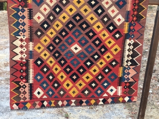 Maimana kilims. Two lovely ones, big, colorful, natural dyes, in good condition. Please ask for more infos, size, etc. See one of them here: http://rugrabbit.com/node/129926
If you have time go & see the  ...