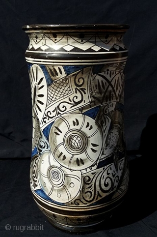 Pair of antique and big Ceramic Albarelli from Civita Castellana, one of of the most famous ceramic maker places in Italy. Fratelli Crestoni Di Girolamo. Civita Castellana. Viterbo. Lazio. Central Italy.
Dimensions: H  ...