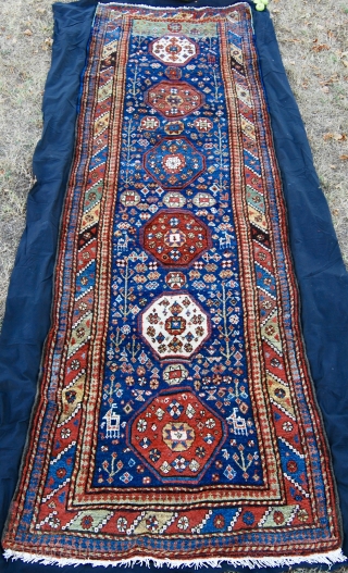 Shahsavan rug, cm 380x110, or ft 12.5x3.6. End 19th/early 20th century - Mint condition - High, full, heavy pile - Great, soft wool - Fantastic, natural dyes - No restorations, no holes,  ...