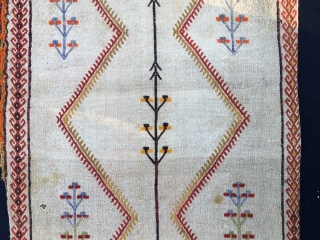 Sivas cicim dowry yastik/cushion.Cm 54x88. Late 19th, early 20th c. In good condition. One little hole and one little, old restoration to report.          