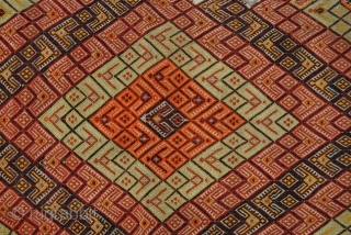 Sivas cicim dowry yastik/cushion.Cm 54x88. Late 19th, early 20th c. In good condition. One little hole and one little, old restoration to report.          