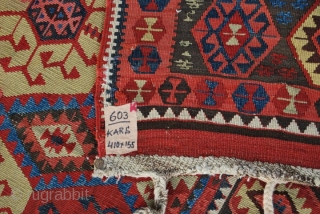 Kars long Kilim, Eastern Anatolia, cm 155x410, 2nd half 19th century, great colors, great condition, few minor restorations, rare, collection piece. - For ref see "KIlims" by Yanni Petsopoulos, page 222, Thames  ...