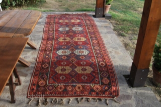 Kars long Kilim, Eastern Anatolia, cm 155x410, 2nd half 19th century, great colors, great condition, few minor restorations, rare, collection piece. - For ref see "KIlims" by Yanni Petsopoulos, page 222, Thames  ...