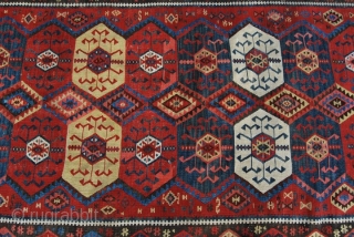 Kars long Kilim, Eastern Anatolia, cm 155x410, 2nd half 19th century, great colors, great condition, few minor restorations, rare, collection piece. - For ref see "KIlims" by Yanni Petsopoulos, page 222, Thames  ...