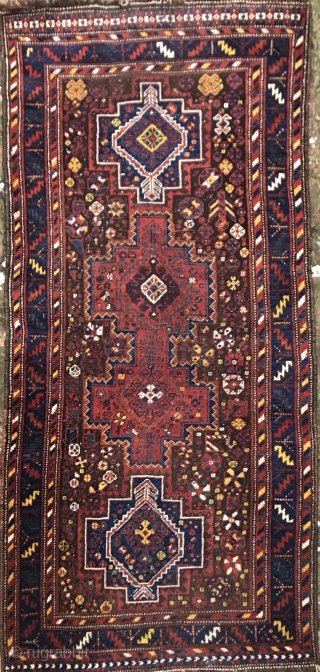 Antique rug, 219 x101cm, good condition, no repairs,, saturated colours, gently washed is looking for a new home.               