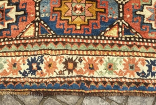 Moghan rug, 19th century. Excellent pile. Wonderful array of colors. Excellent condition with the ends cleaned up and secured.  123 x 187 cm.         