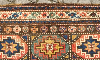 Moghan rug, 19th century. Excellent pile. Wonderful array of colors. Excellent condition with the ends cleaned up and secured.  123 x 187 cm.         