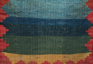 Qashqa'i complete bag, 19th century.  You can feel the lanolin in the plush wool pile.  Mezmerizing kilim back.  41 x 39 cm.  Contact danauger@tribalgardenrugs.com     