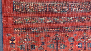 Ersari Chuval 19th century Evanly Low pile no repair very nice colors.                     