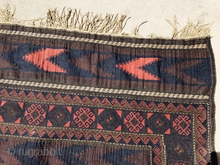  Late 19 century Baluch Kilim very fine and great colors.
Size 6x12                     