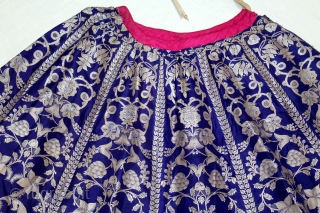 Wedding Skirt Zari (Real Silver) Brocade From Varanasi, Uttar Pradesh. India.Called As Marwadi Lehenga.(DSL05350).                   