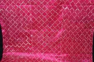 Thirma Phulkari From West(Pakistan)Punjab India Called As Burfi Thirma Bagh.C.1900.Floss Silk on Hand Spun Cotton khaddar Cloth.(DSL05430).                