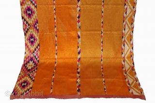 Phulkari From West (Pakistan)Punjab India Called As Vari-Da-Bagh.Rare Panch Rangi Borders Both Side Design.Floss Silk on Hand Spun Cotton khaddar.This bagh was gifted to the bride by her in-laws when she was  ...