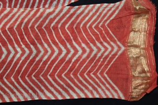 Laheriya Pagri(Turban) Worn During the Monsoon Fine Cotton Mull-Mull.C.1900.Royals Family Rajasthan India.Length 15 to 18 miter.(DSL05060).                 