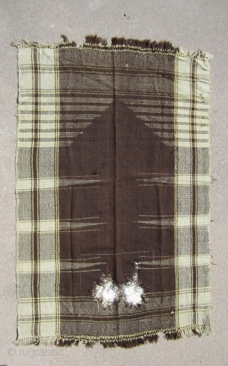 Syrian (?) prayer rug ......19th century....very unusual diamond twill flatweaving technique....all wool...3' x 4'9" (92 x 145cm )...condition as found and shown.           