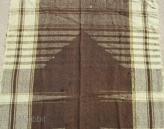 Syrian (?) prayer rug ......19th century....very unusual diamond twill flatweaving technique....all wool...3' x 4'9" (92 x 145cm )...condition as found and shown.           