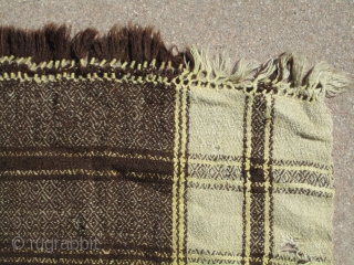 Syrian (?) prayer rug ......19th century....very unusual diamond twill flatweaving technique....all wool...3' x 4'9" (92 x 145cm )...condition as found and shown.           
