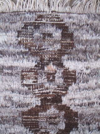 Child's Karapinar Tulu.....early 20th....un-dyed wool and Angora goat hair....
2'3" x 4' ( 70cm x 120 cm )...condition as found and shown            