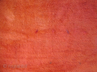 Karapinar Tulu....mid 20th C.....looped technique / coverlet...wool and Angora goat hair...... 3'10" x 5'2"...(120 x 160 CM )....dip-dyed with aniline dyes....
a few 'wish knots ' .... in good condition as found  