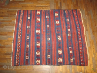 Yuncu fragment.....mixed technique....circa 1875...Northwest Anatolia ...all vegetal dyes.....5'2" x 6'4" ( probably missing about 1'from each end )               