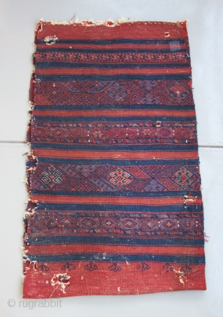 Northwest Anatolian Cuval...Yuncu tribal group...19th C....condition as found and shown.....30"x 50" (75cm x 127cm )                  