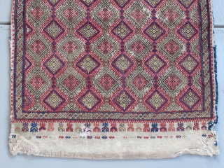 Central Anatolian Cuval ( flour sack )...Sivas ?.....circa 1850.....28" x 40"  (70cm x 100cm )...condition as found and shown.             