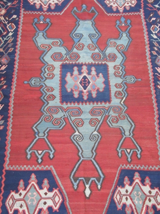 Armenian kilim...Karabagh /Northeast Anatolia....5'6" x 8'3" (170 x 250 cm) ....circa 1900....all wool...very tight weave & excellent condition as shown....mostly vegetal /some analine dyes.         